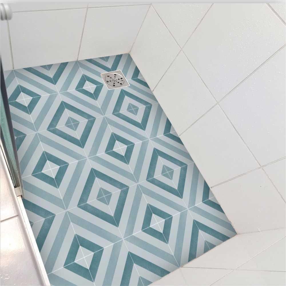 Adesivo Piso Box Geométrico Antiderrapante