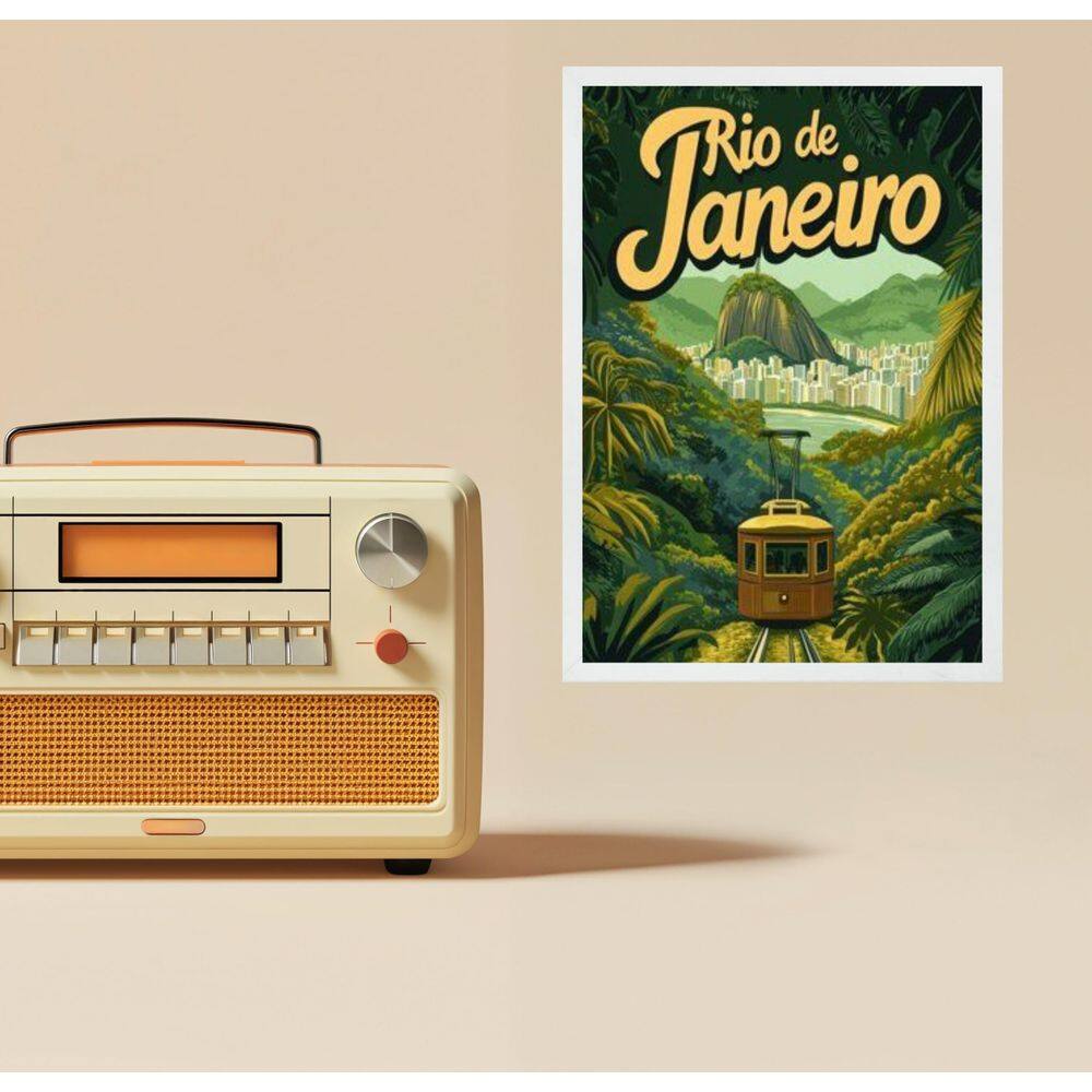 Quadro Rio De Janeiro - Cartaz Pão De Açucar 45X34Cm