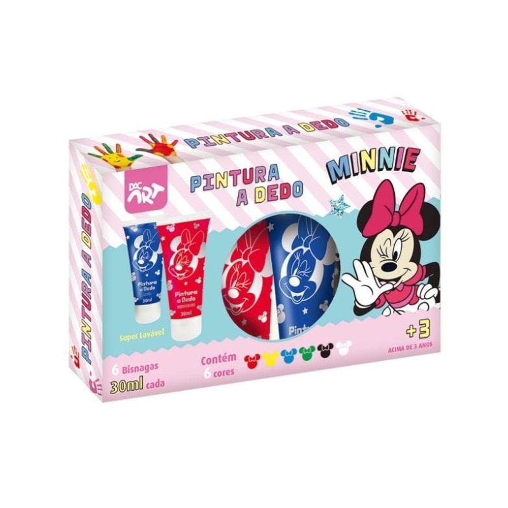 Pintura De Dedo Minnei Com 6 Bisnaga  Cores  Lavavel Dac
