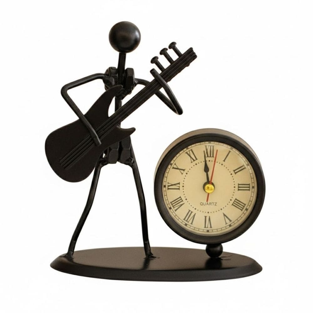 Estátua Relógio de Ferro para Decoração Quarto Sala Casa
