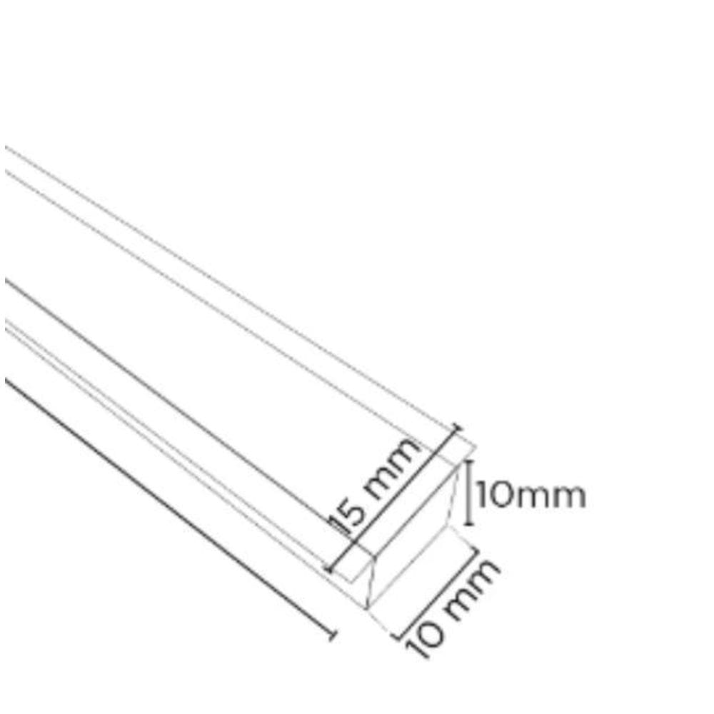 Perfil Slim Embutir Branco 24Mm 17X15Mm 1 Metro - Agimports