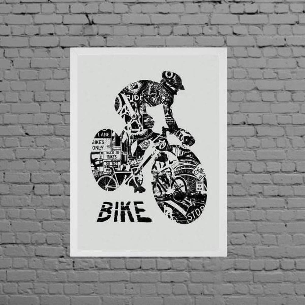 Quadro Decorativo Bike Art 45X34Cm