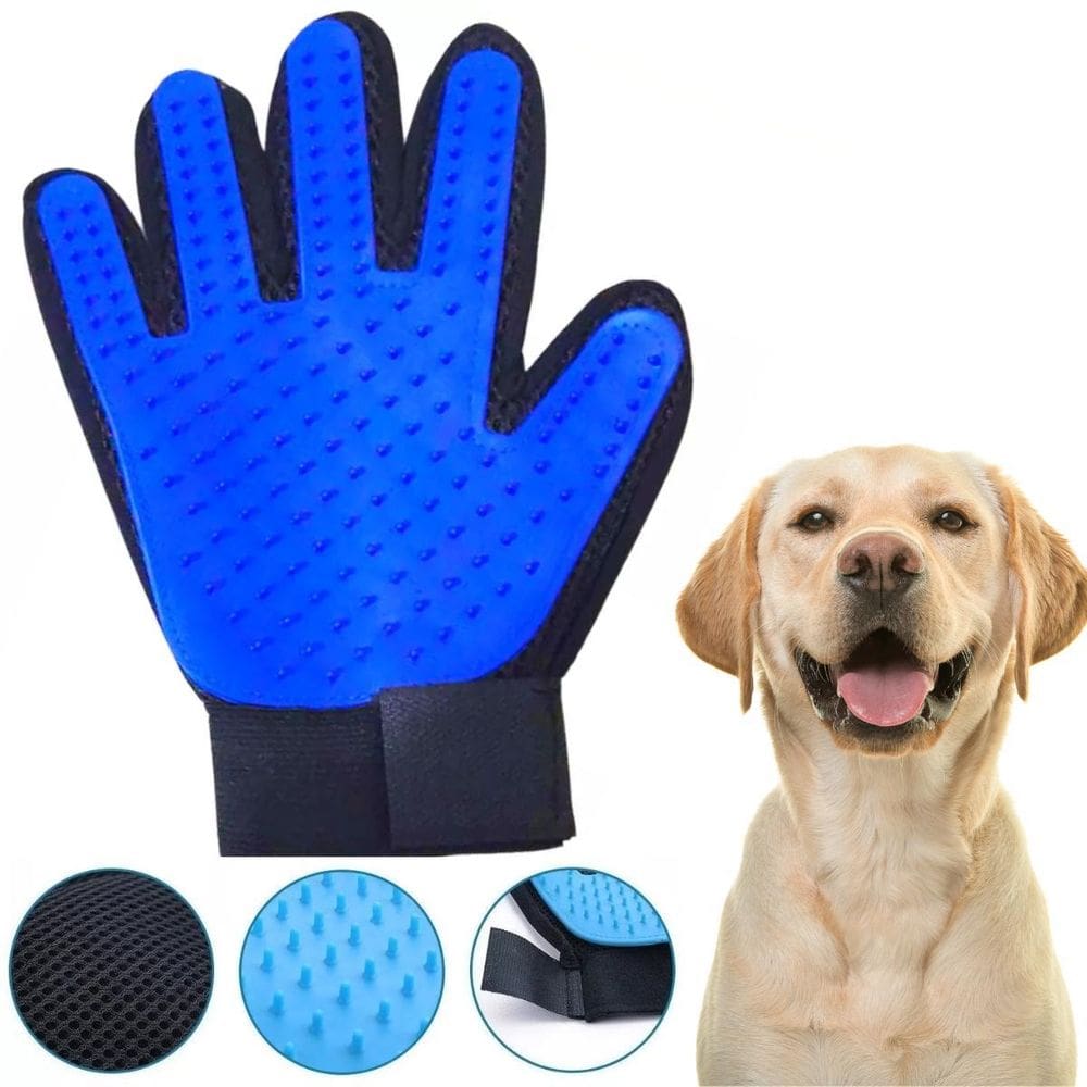 Luva Nano Magnética Azul Solução Pelos