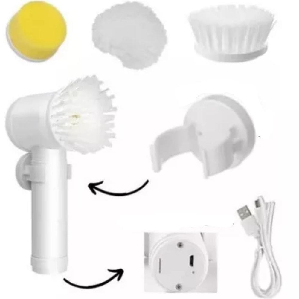 Escova Elétrica Potente Para Limpeza De Box Vidro