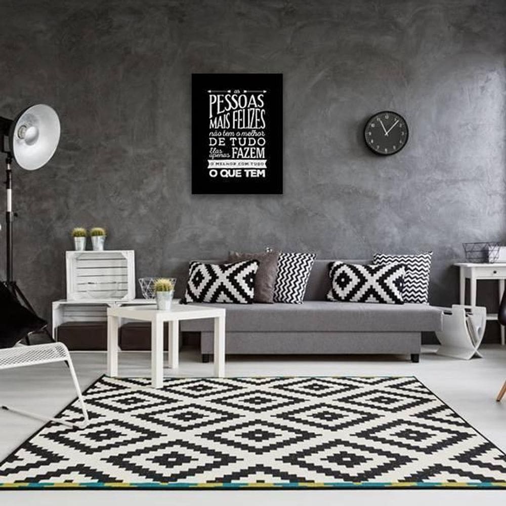 Quadro As Pessoas Mais Felizes Não Tem Tudo 24X18Cm