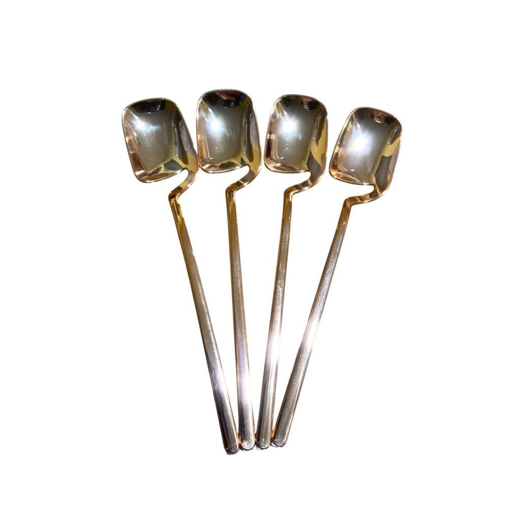 Kit 12 Colheres Sobremesa Vazada Rose Plástico 14Cm Festa