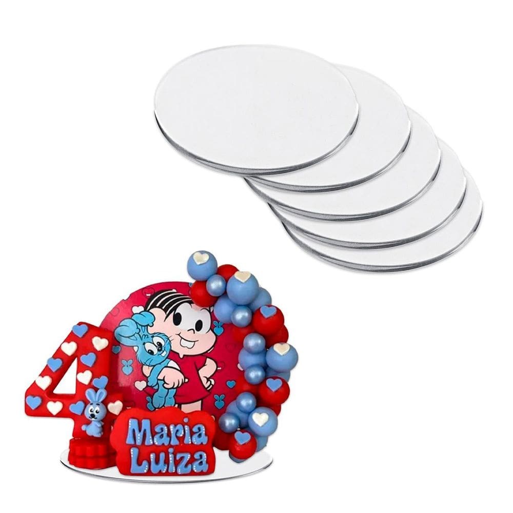 Base Acrilica Redonda 12Cm Transparente C/12