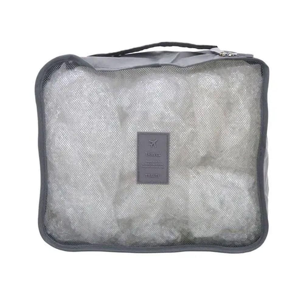 Necessaire Telada de Viagem 30x22x11CM - Cinza - 6286 - Bono
