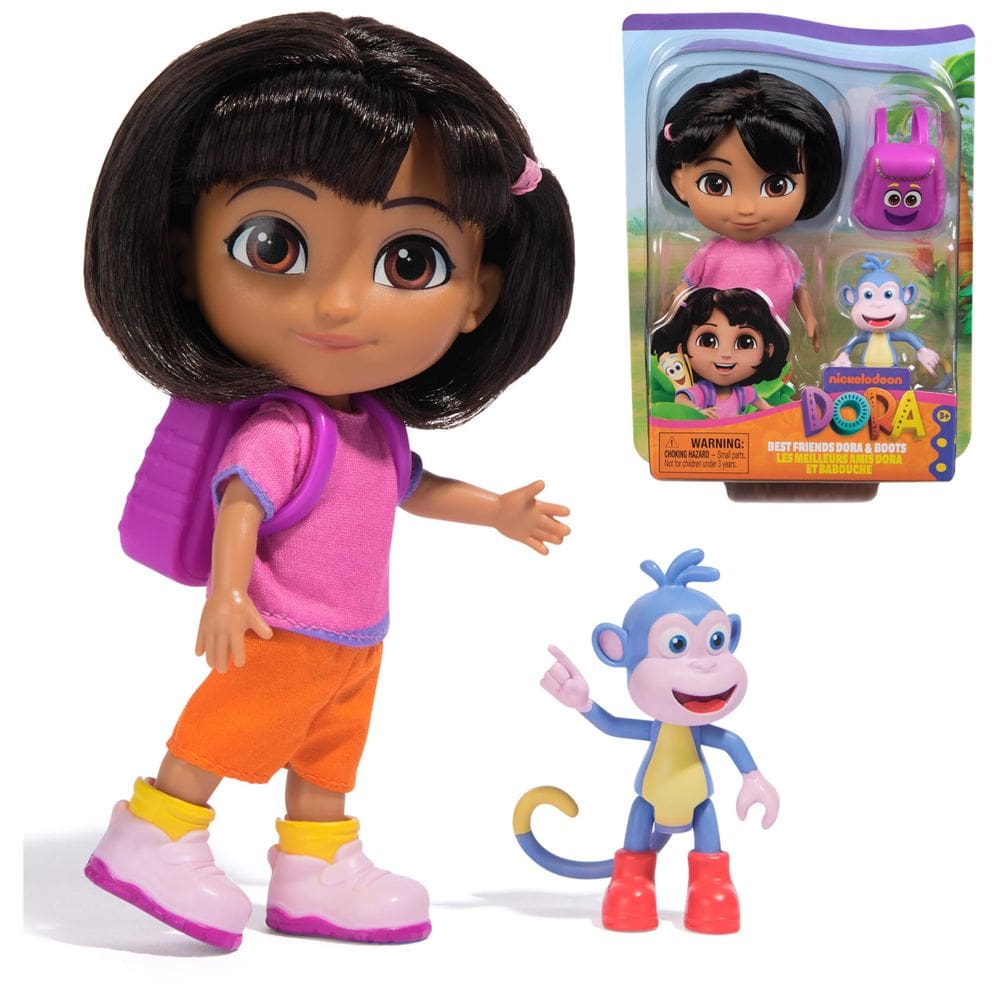 Conjunto de brinquedos DORA Best Friends Dora & Boots de 6 polegadas com roupas