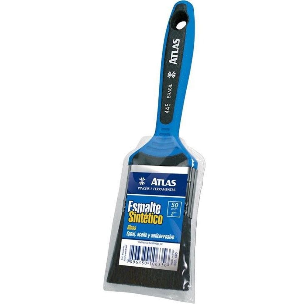 Pincel Atlas, Trincha Dupla, Cerdas Pretas, 4”