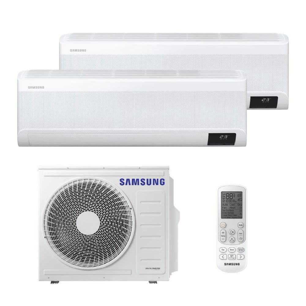 Ar Condicionado Bi Split Inverter Samsung WindFree 24.000 Btus (Hi Wall 12.000 BTUs + Hi Wall 12.000 BTUs) Quente e Frio 220V