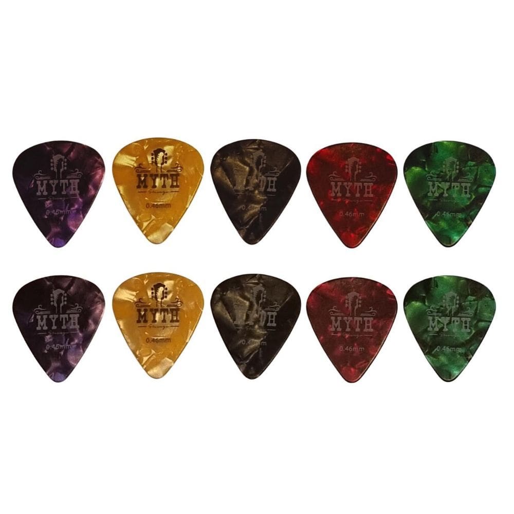 Kit 10 Palheta Celulóide Cores 0.46 Myth