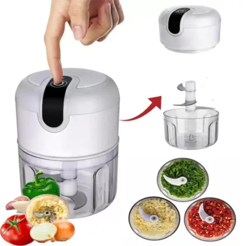 Moedor Elétrico De Alho Sem Fio Compacto 250Ml