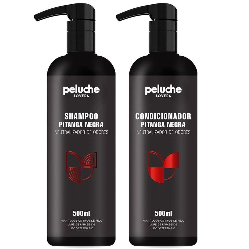 Shampoo E Condicionador Cães E Gatos Peluche Pitanga Negra