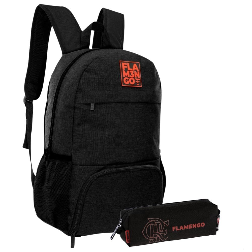 Kit Mochila Esportiva Costas Mengo Escolar Estojo Simples