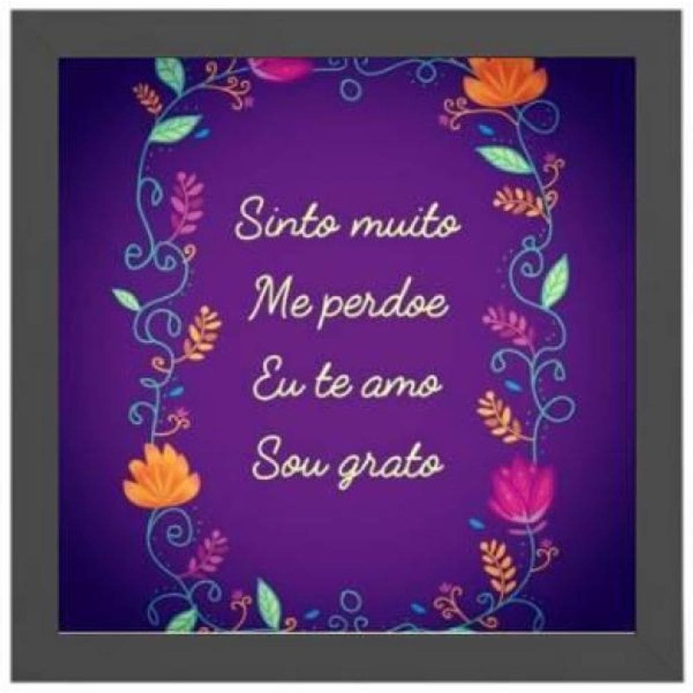 Quadro Quadrado Hooponopono 20X20Cm