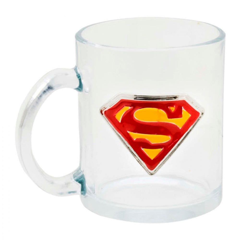Caneca de Vidro 370ml Brasão Super Homem - Tasco Inport