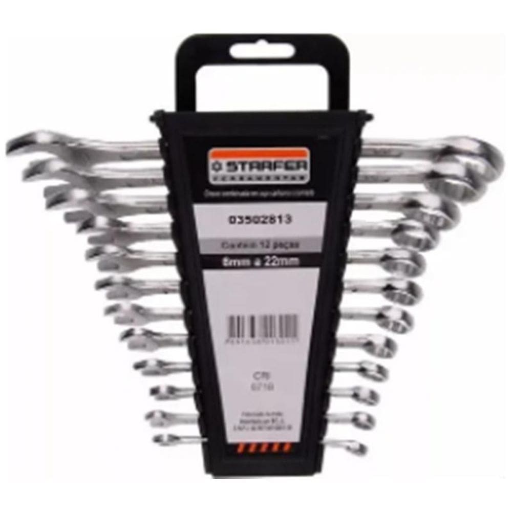 Chave De Aperto 12 Pcs Chave Combinada 6 A 22Mm Boca Estrela