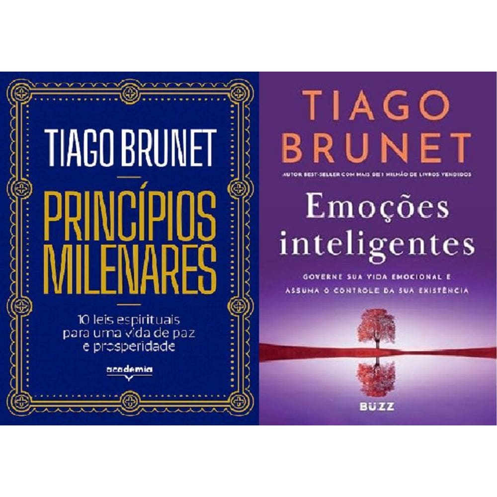 Kit 2 Livros Tiago Brunet Emoções Inteligentes + Princípios