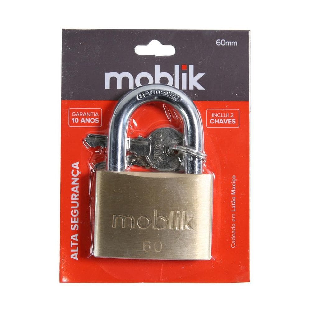 Cadeado 60Mm Moblik Contém 2 Chaves