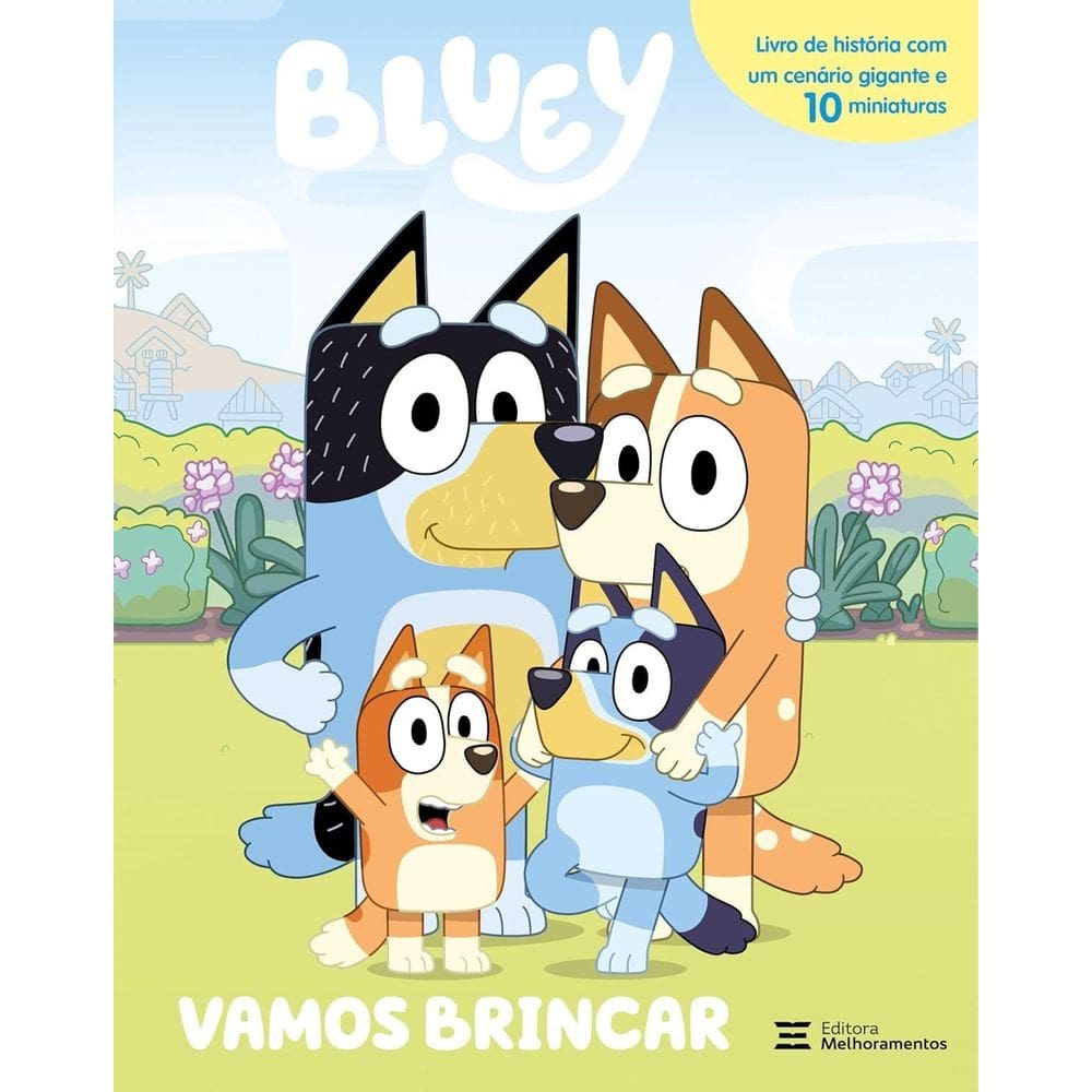 Livro Com Miniaturas - Bluey - Vamos Brincar