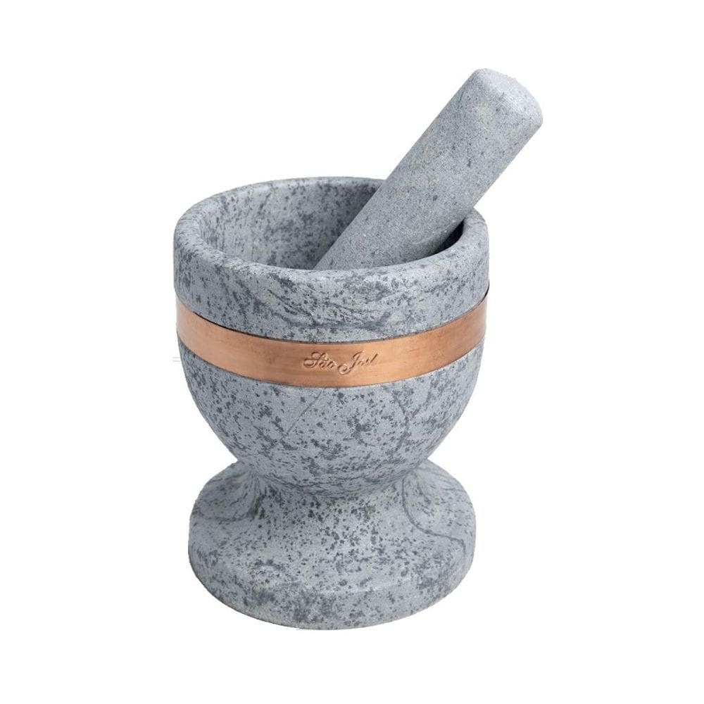 Pilão Almofariz Socador Gigante Pedra Sabão e Cobre 14x18cm