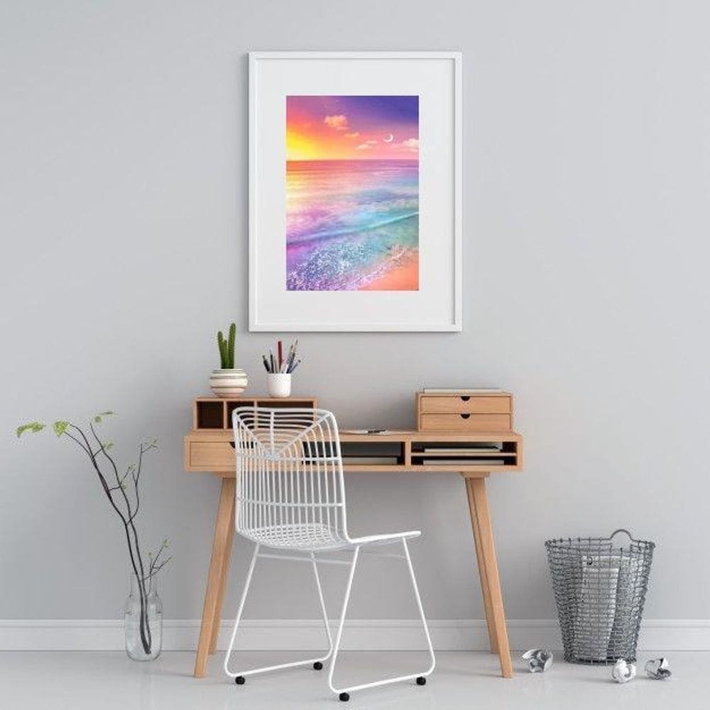 Quadro Praia Candy Colors - 60X48Cm