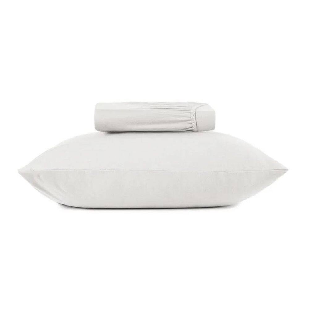 Jogo Cama Solteiro 2 Pcs Fio Penteado Branco Altenburg