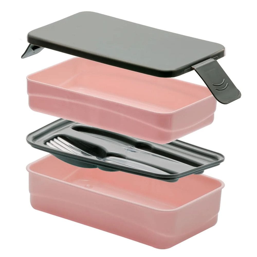 Marmita Prática com Par de Talher - Rosa - Paramount