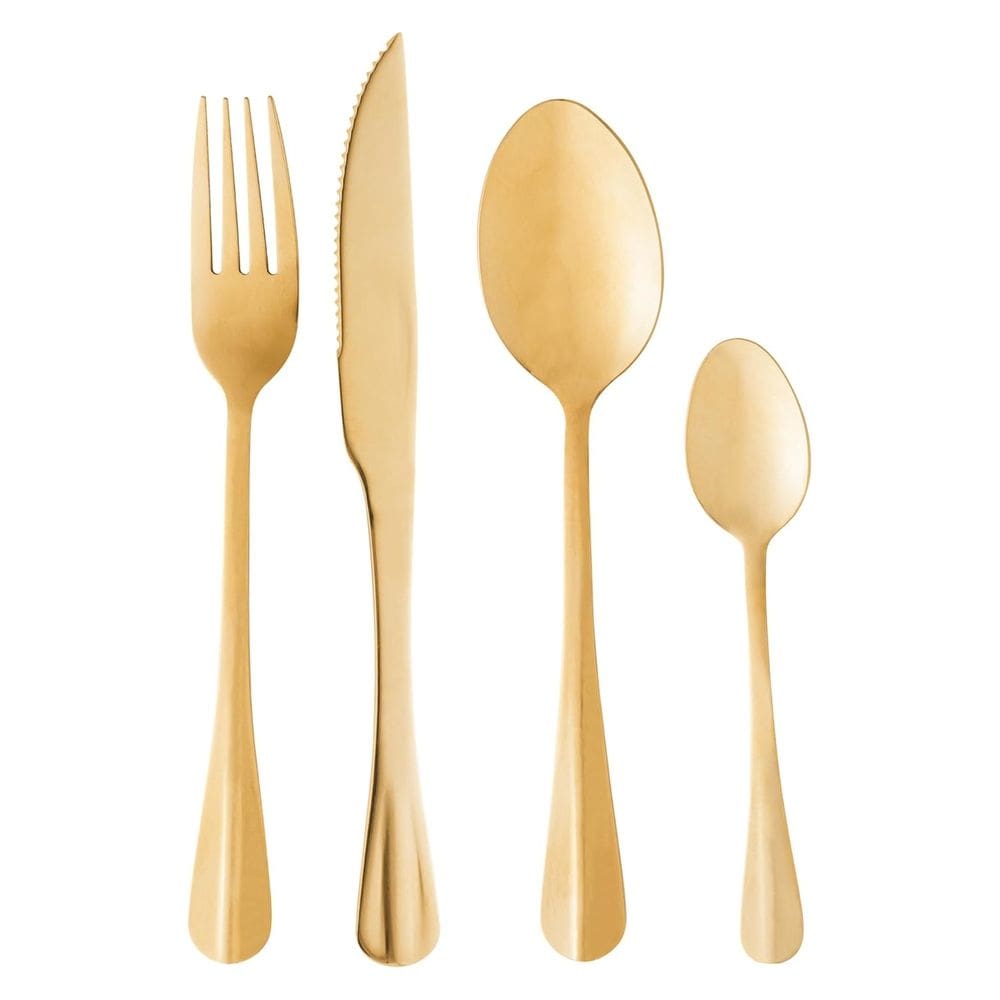 Faqueiro Laguna Dourado - 24 Peças - Mek