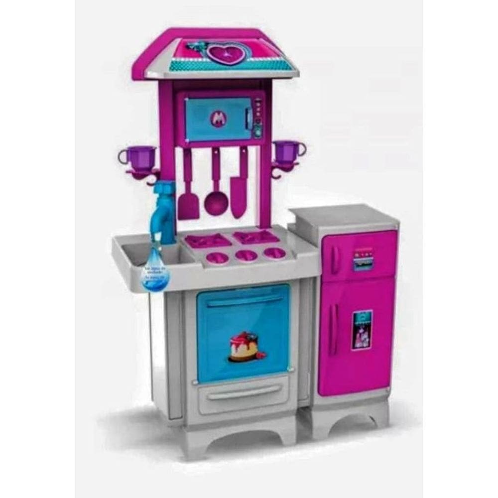 Cozinha Completa Pink C/ Agua magic toys