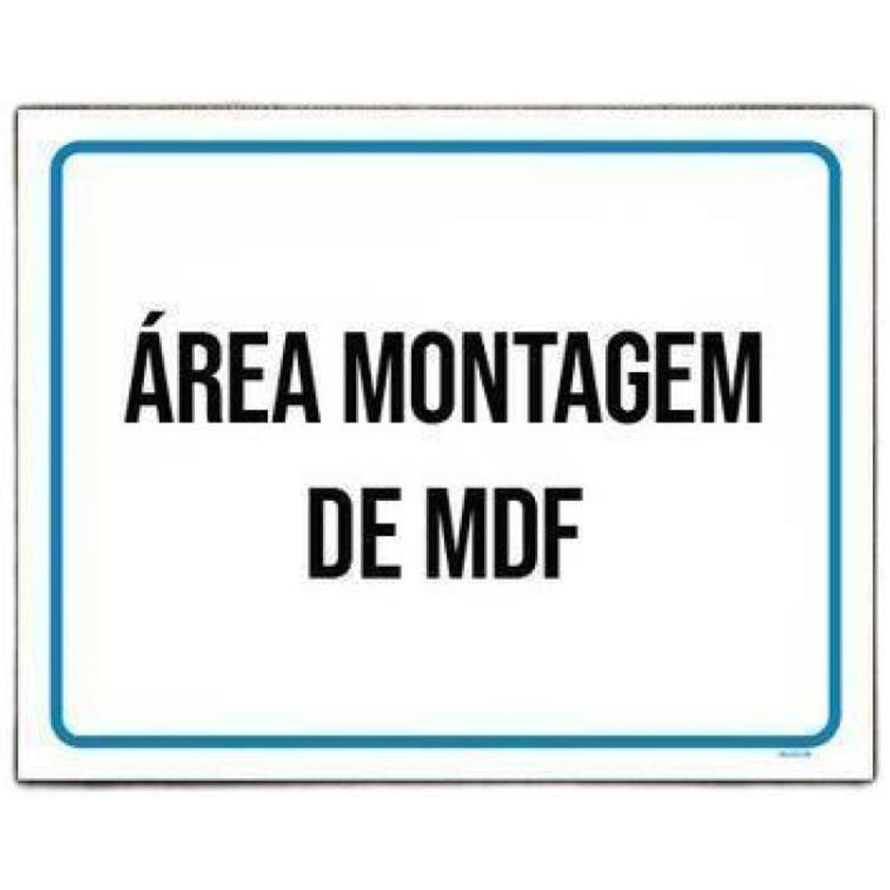 Kit 10 Placas Ambiente - Área Montagem De Mdf