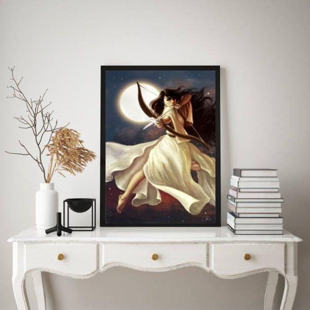 Quadro Decorativo Deusa Grega- Artemis 45X34Cm