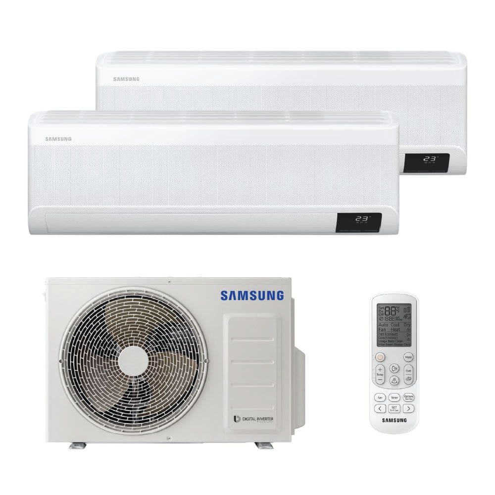 Ar Condicionado Bi Split Inverter Samsung WindFree 18.000 Btus (Hi Wall 9.000 BTUs + Hi Wall 9.000 BTUs) Quente e Frio 220V