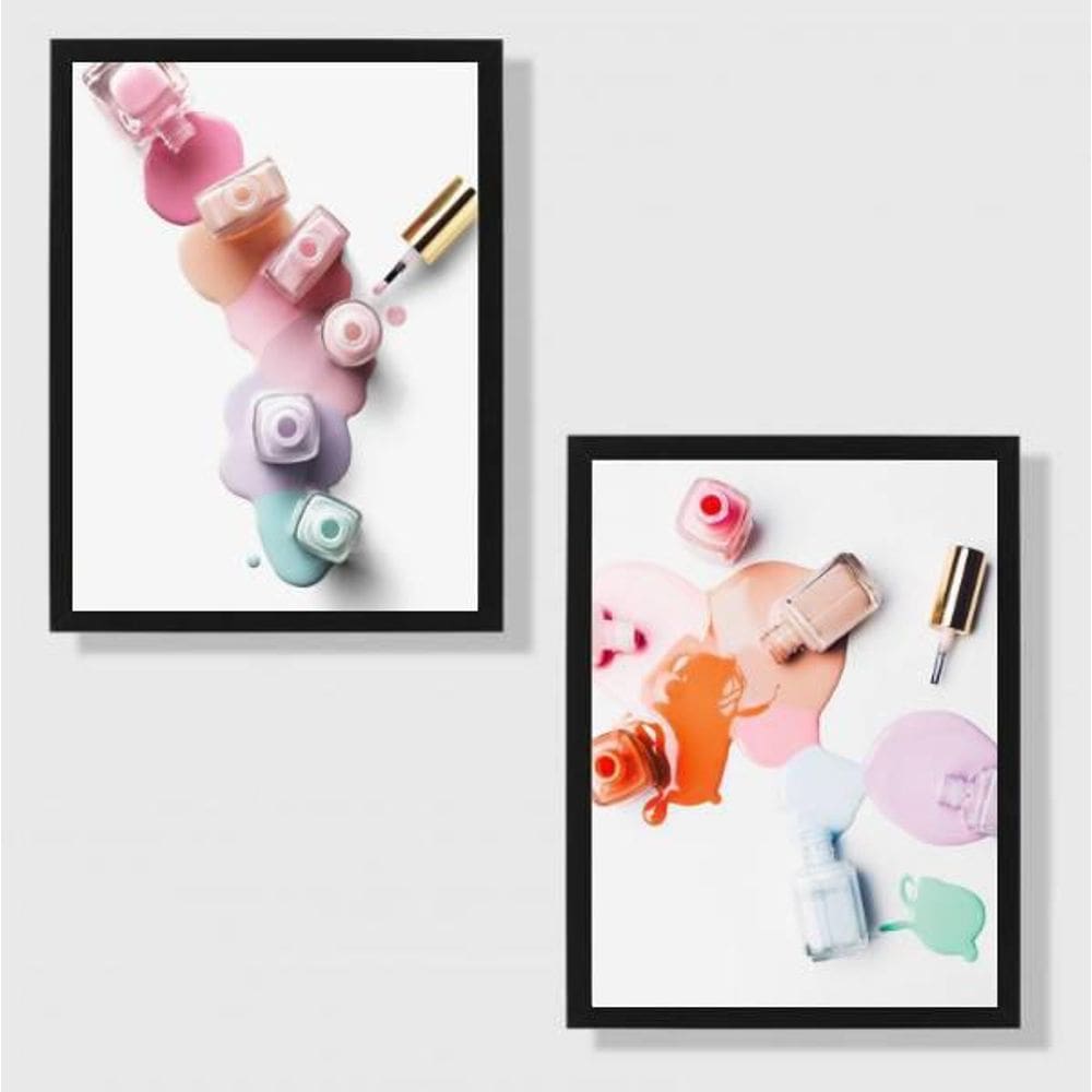 Kit 2 Quadros Decorativos Vidros Esmaltes