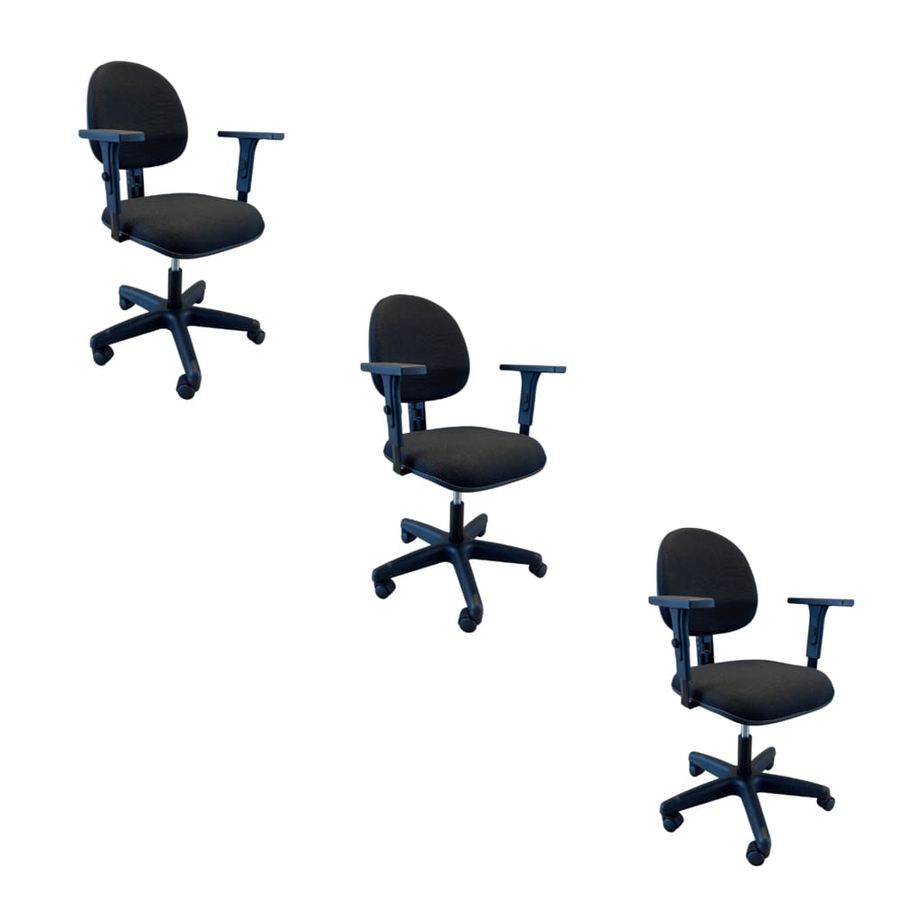 Kit 3 Cadeiras de Escritório Oficial Operativa