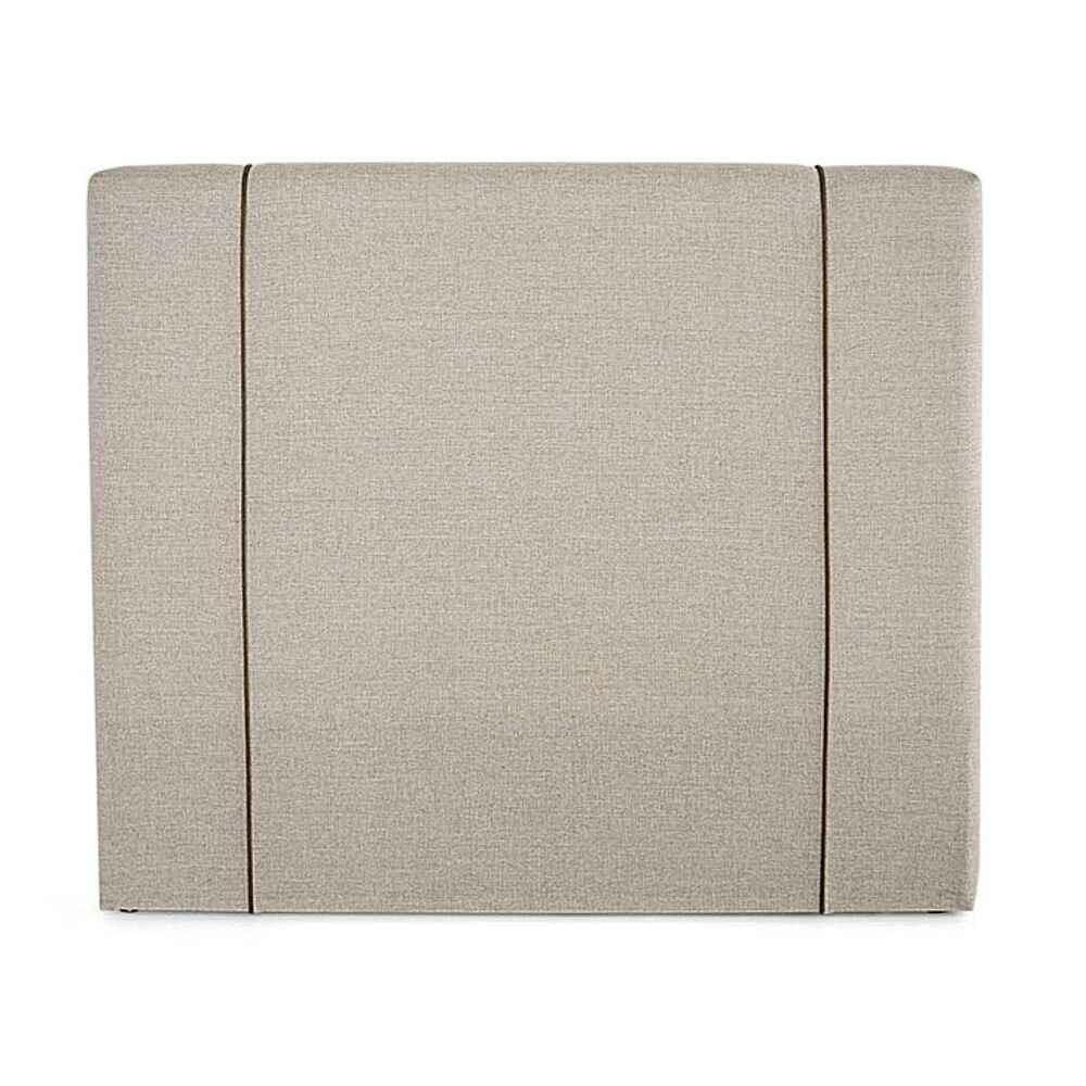 Cabeceira Casal Édez Plan Estofada Linho Bege, 138 cm