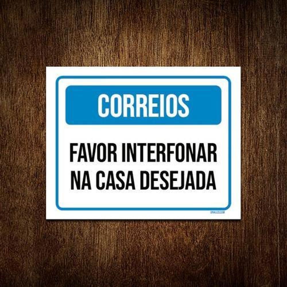 Placa  Favor Interfonar Casa Desejada 36X46