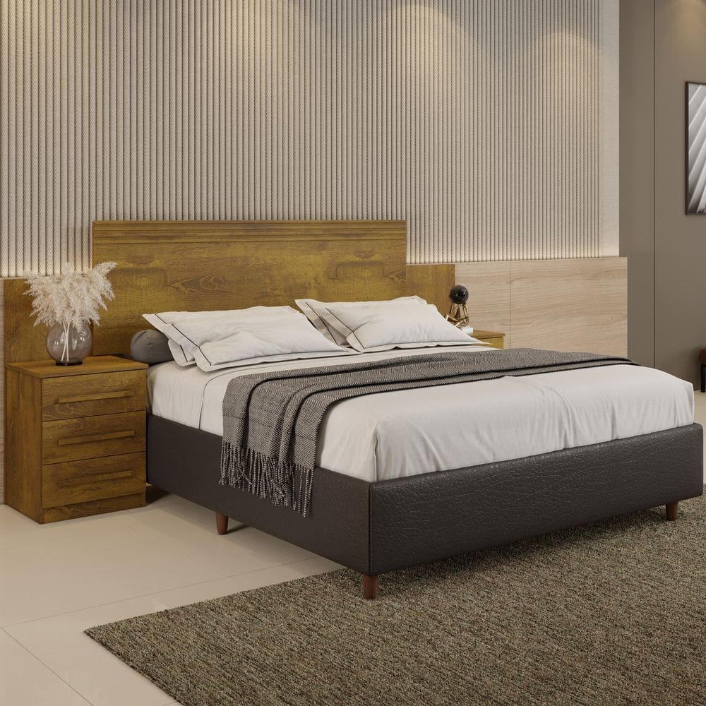 Cabeceira Imperio Rovere Rustico 6 Gavetas Benetil Moveis