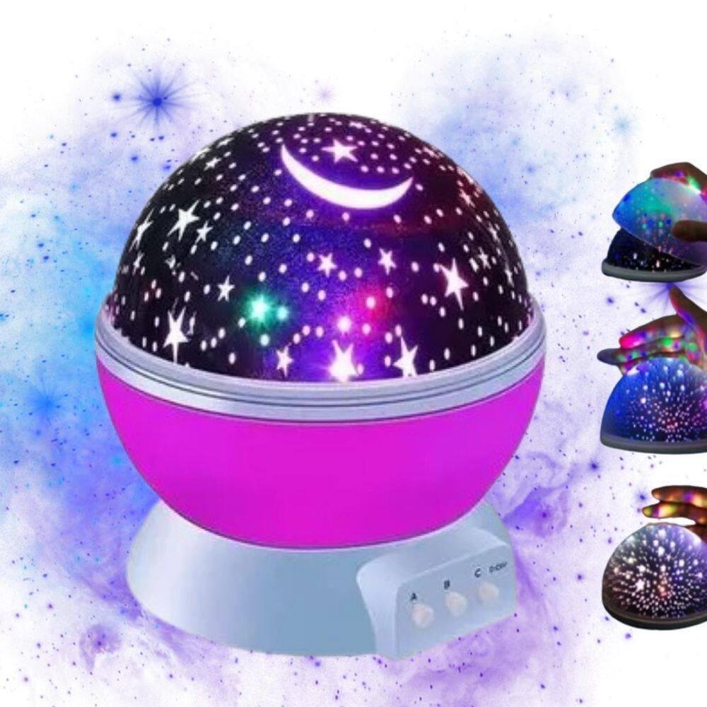 Abajur Com Projeção 360 360 Graus Rotativo