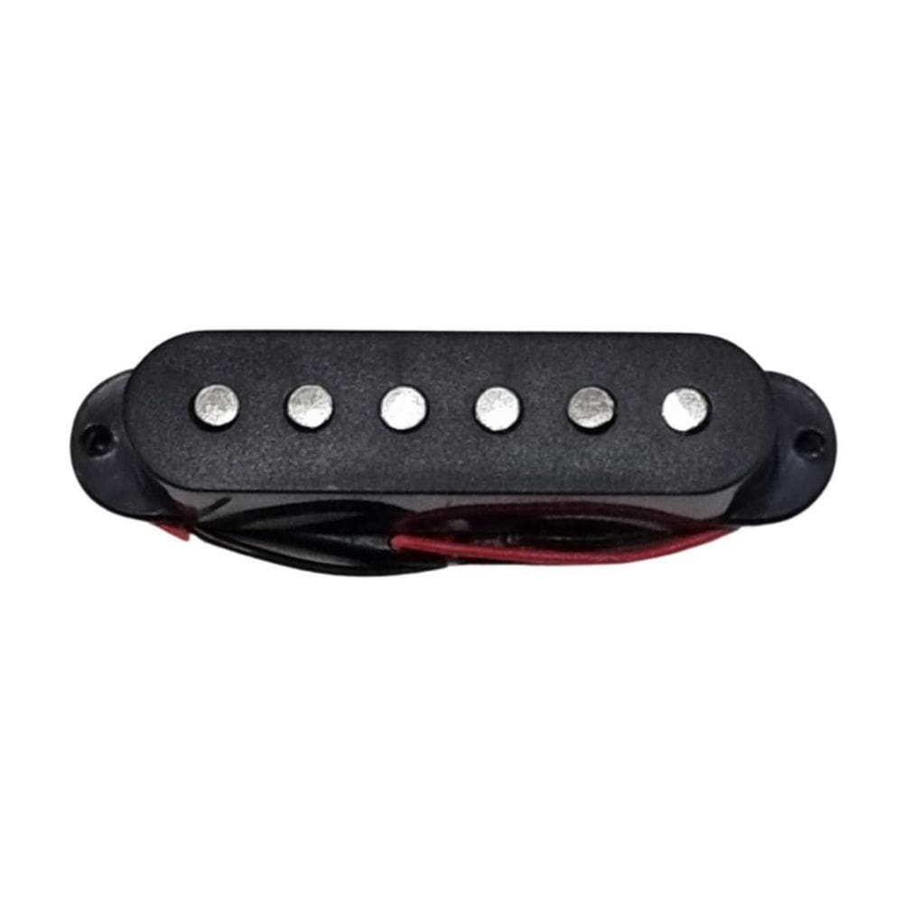 Unidade Captador Guitarra Strato Single Cerâmico Preto Hook