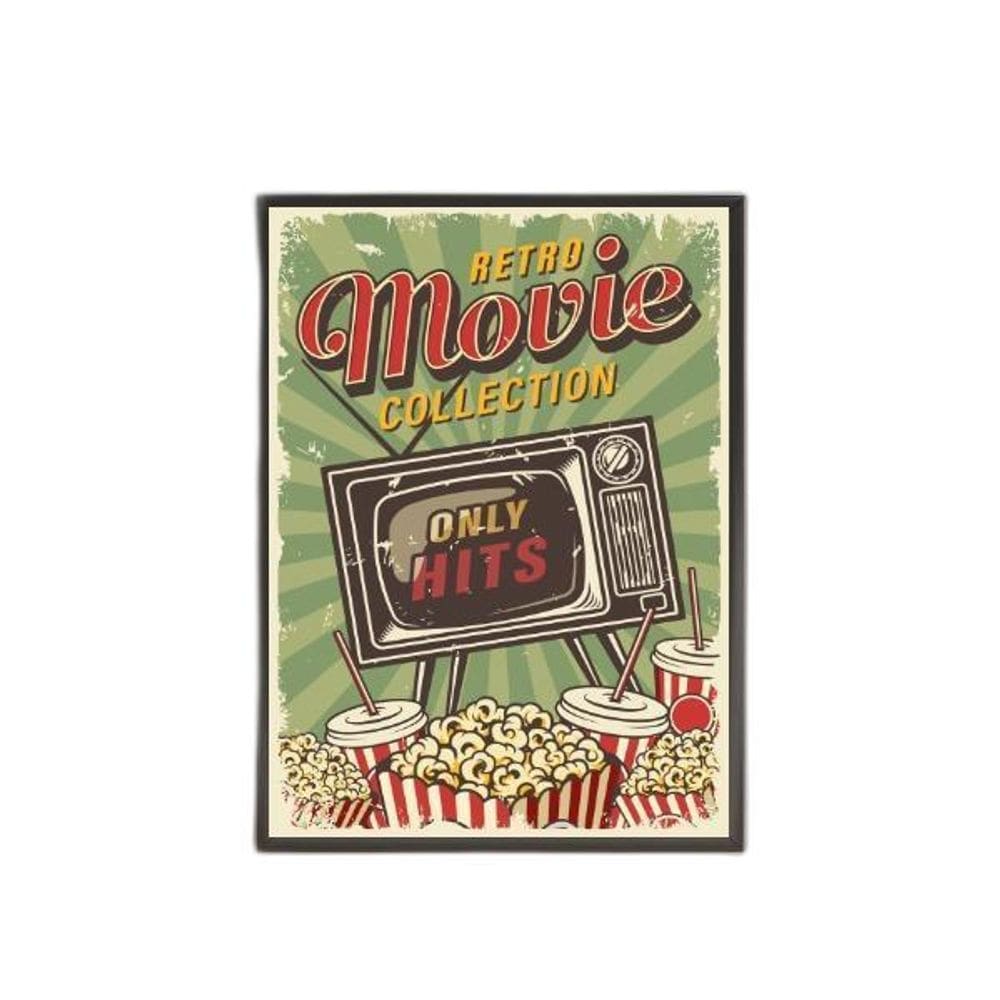 Quadro Decorativo Retrô Movie Collection 45X34 Moldura Preta