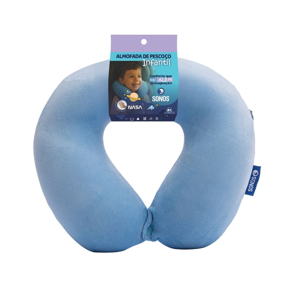 Almofada de Pescoço Sonos Infantil Para Viagem e Descanso