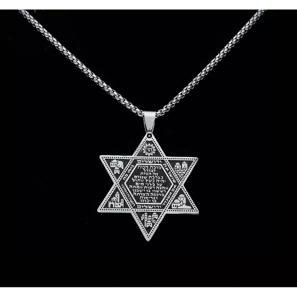 Gargantilha/Colar/Corrente Com Pingente Estrela De Davi