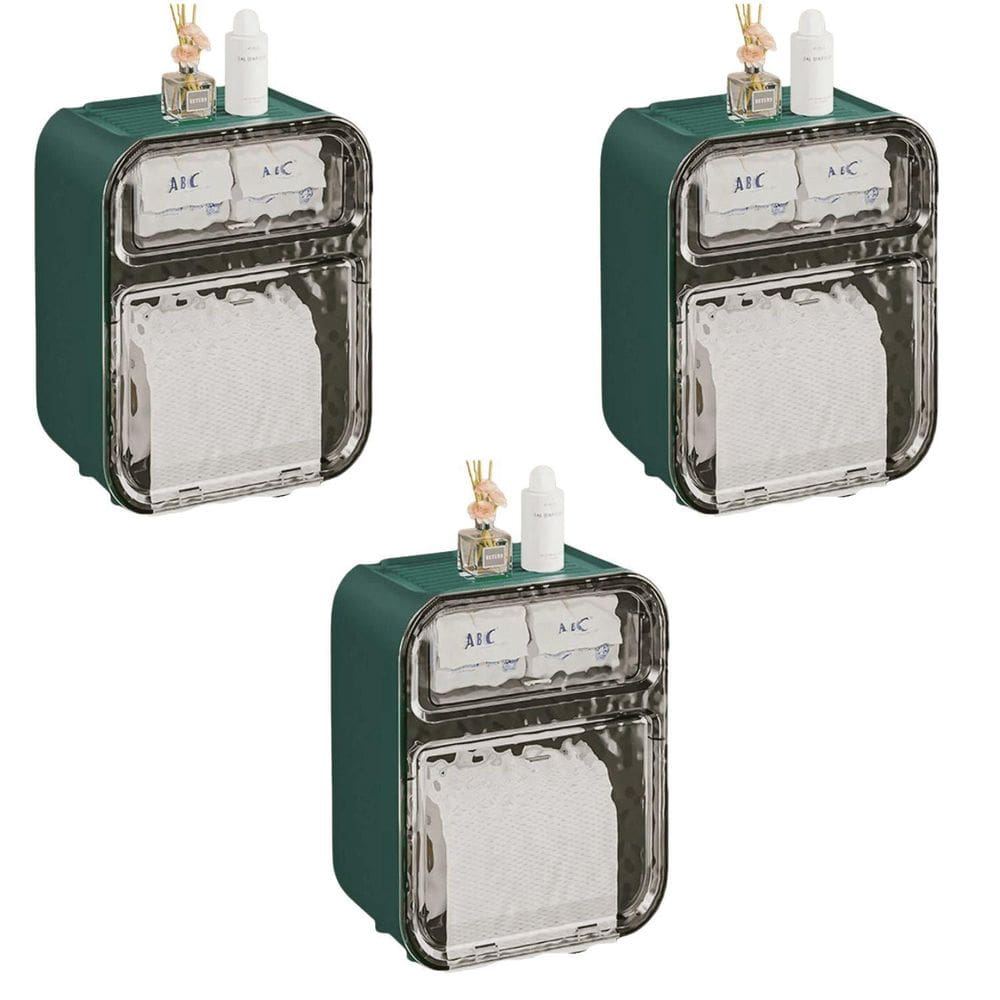 Kit 3 Und Suporte Acrílico Banheiro Premiumpapel Higiênico