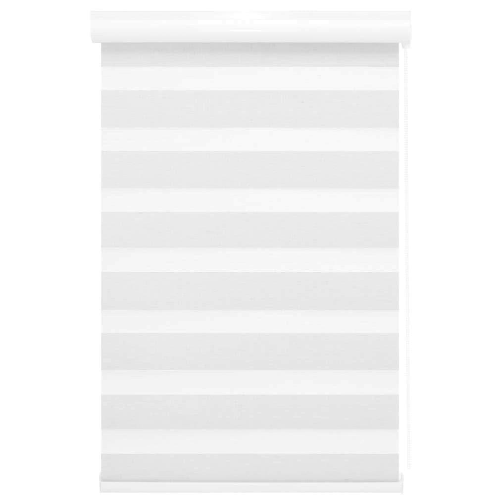Persiana Rolo Duplo Tecido Zebra Branca 120 L X 160 A Double