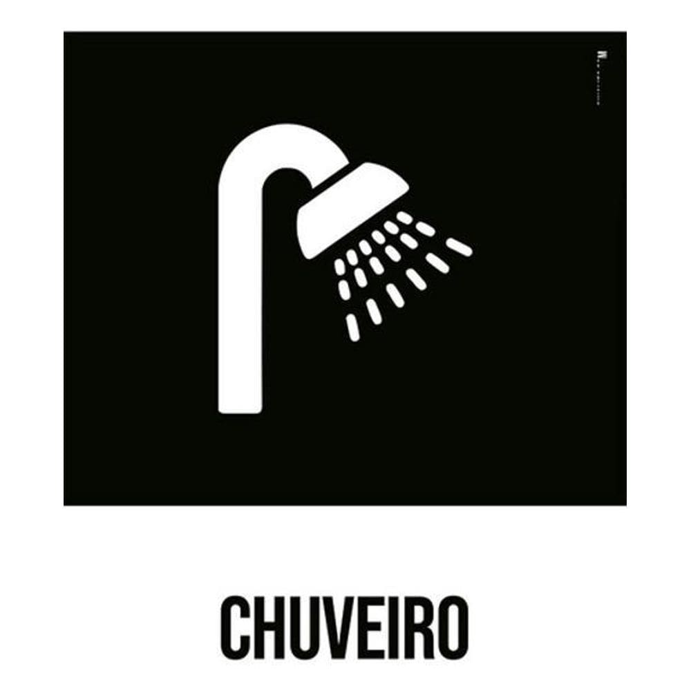 Kit 3 Placas Desenho Chuveiro