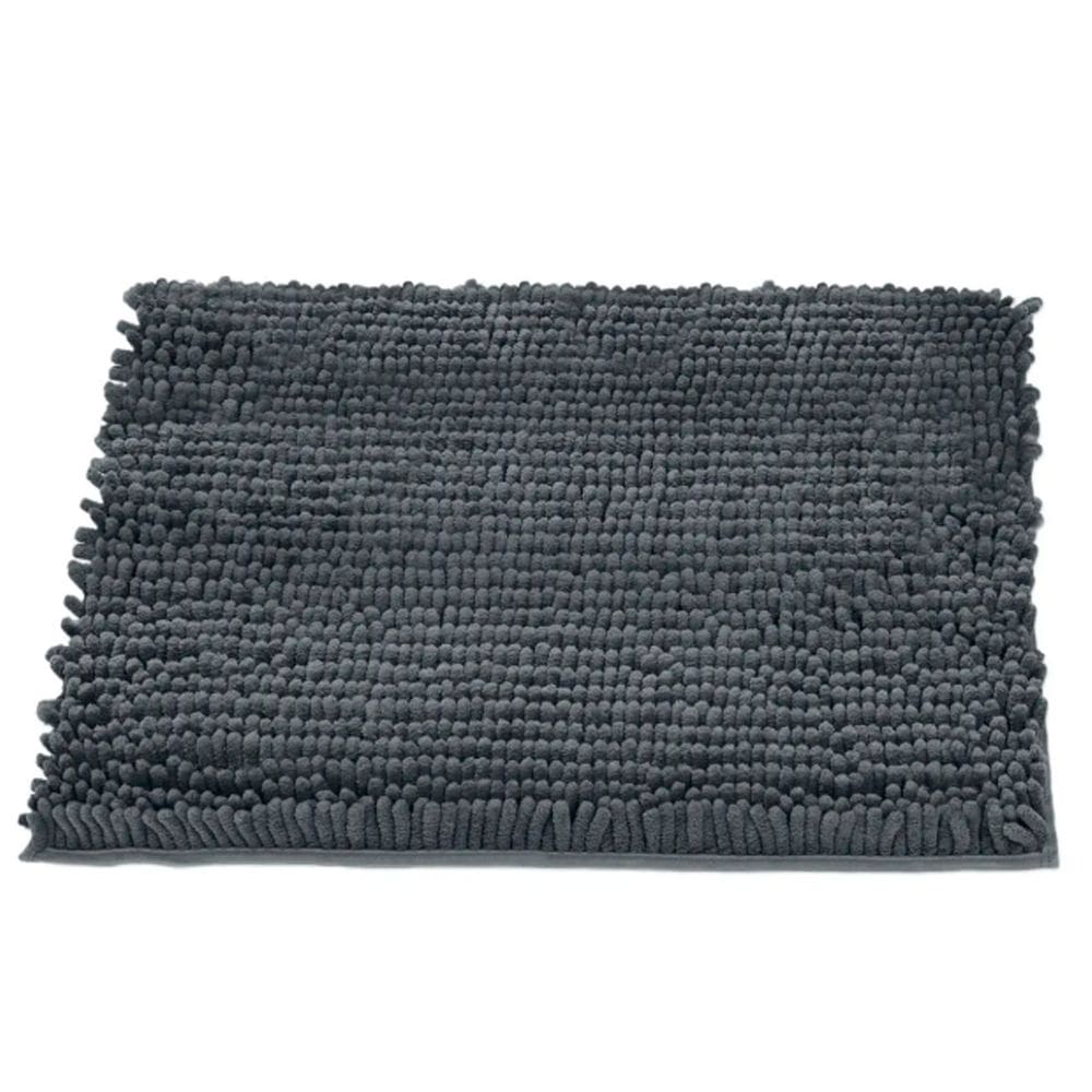 Tapete Buettner Microfibra Antiderrapante Chenille Ginko 60cmx90cm Grafite