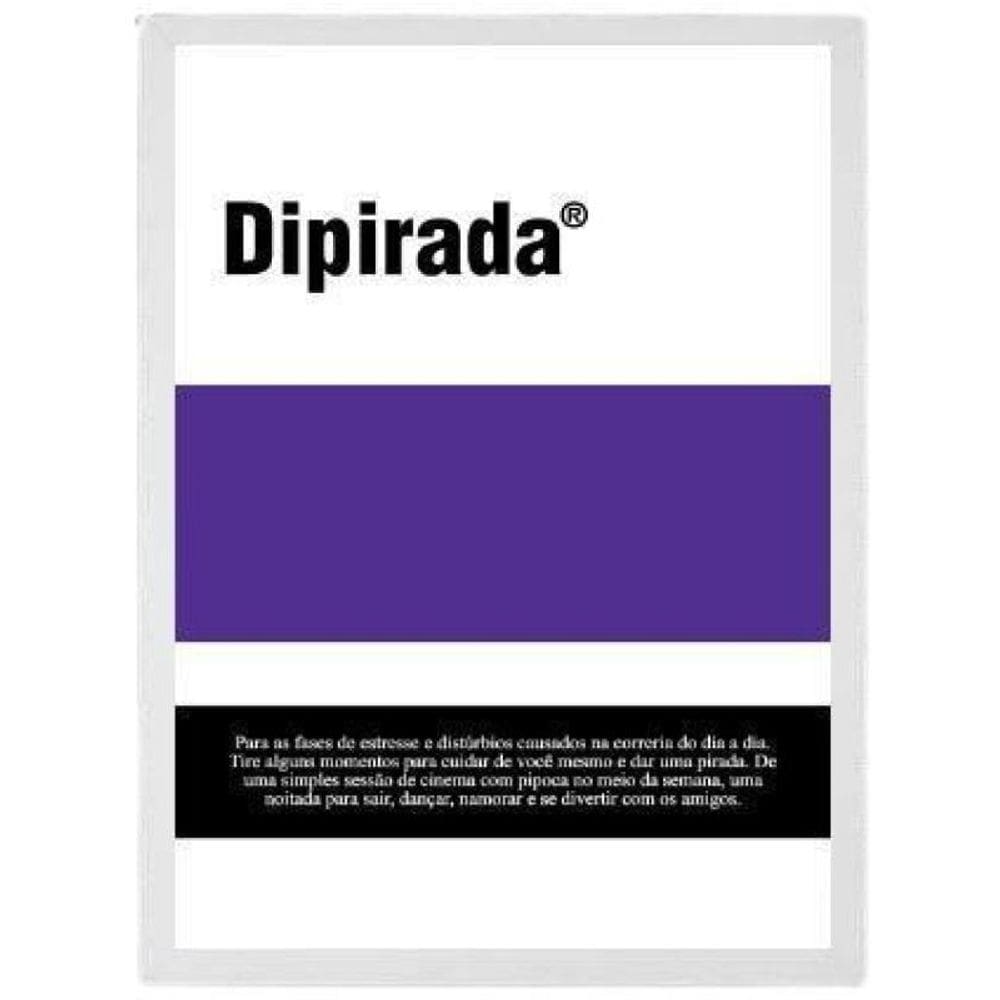 Quadro Decorativo Remédio Dipirada 45x34cm - Madeira Branca