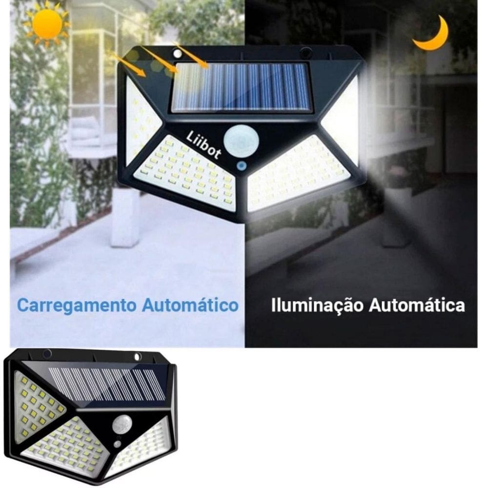 Luminária Led Solar Para Área Externa